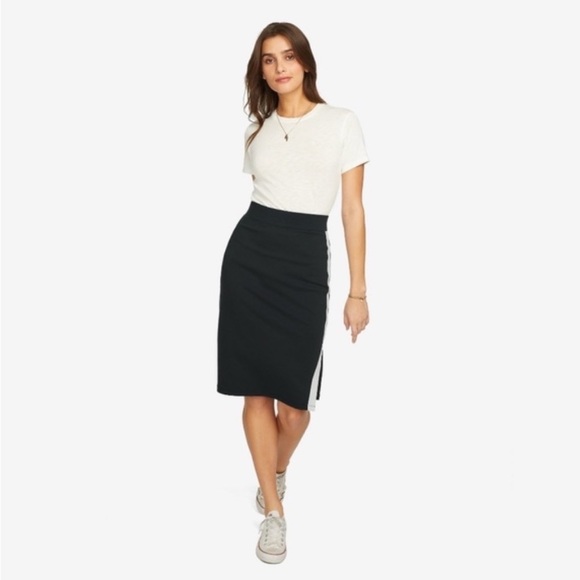 American Giant Dresses & Skirts - American Giant Black Pencil Skirt with Contrasting Stripe